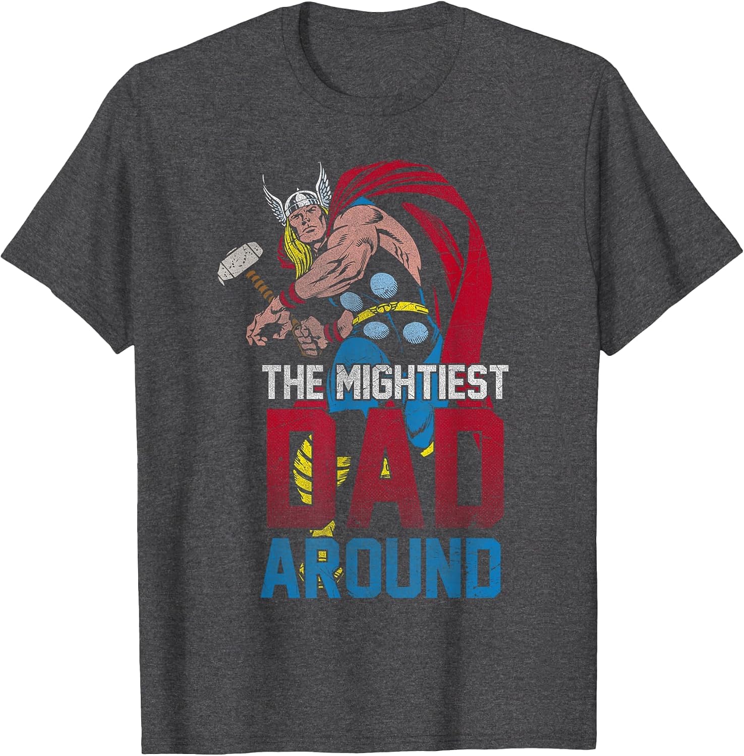 Marvel Comics Father's Day Thor Mightiest Dad Around Vintage T-Shirt