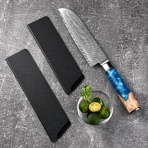 Miniatura 4 de Protector de cuchillos de chef de 8 x 2 pulgadas, juego de 2 fundas universales impermeables para cuchillos de cocina, fundas protectoras para