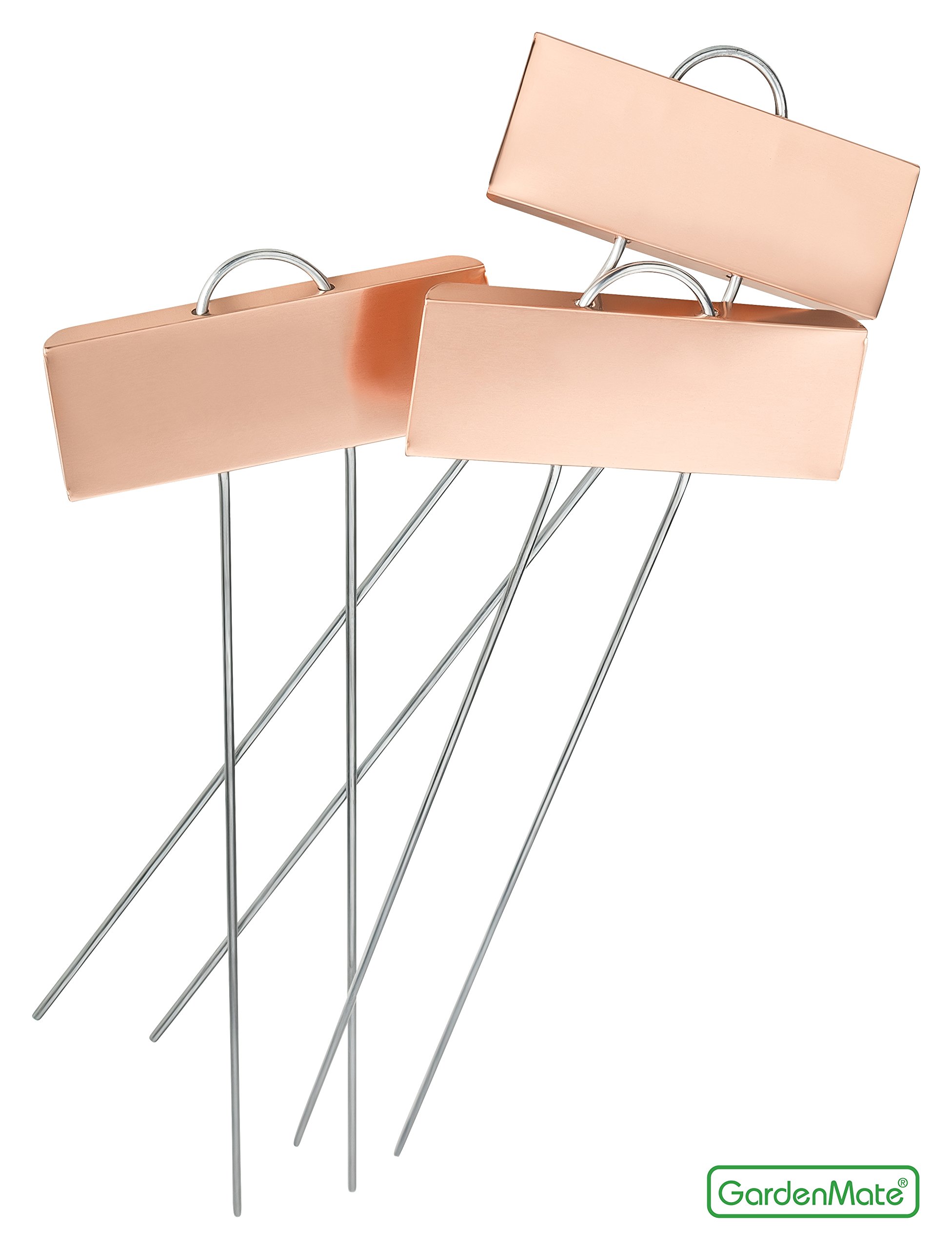 GardenMate Lot d'étiquettes pour Plantes en métal résistant aux intempéries 100-Pack 11.5'' Large Copper