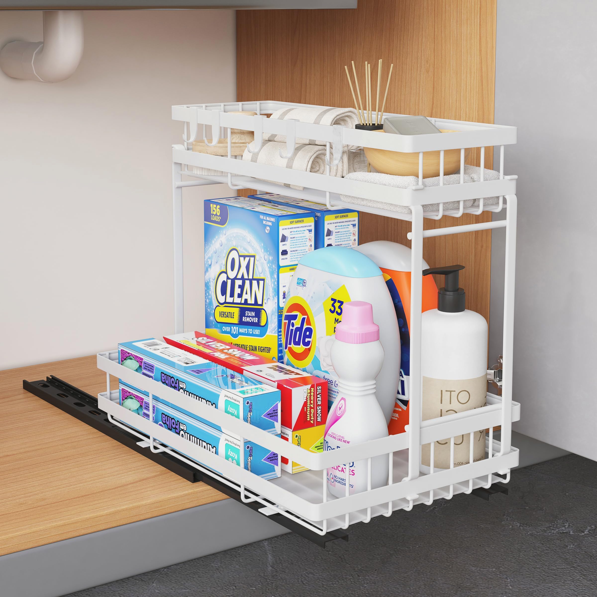 Vihoom Lot De 2 Rangement Sous Évier, Organisateur Sous Evier