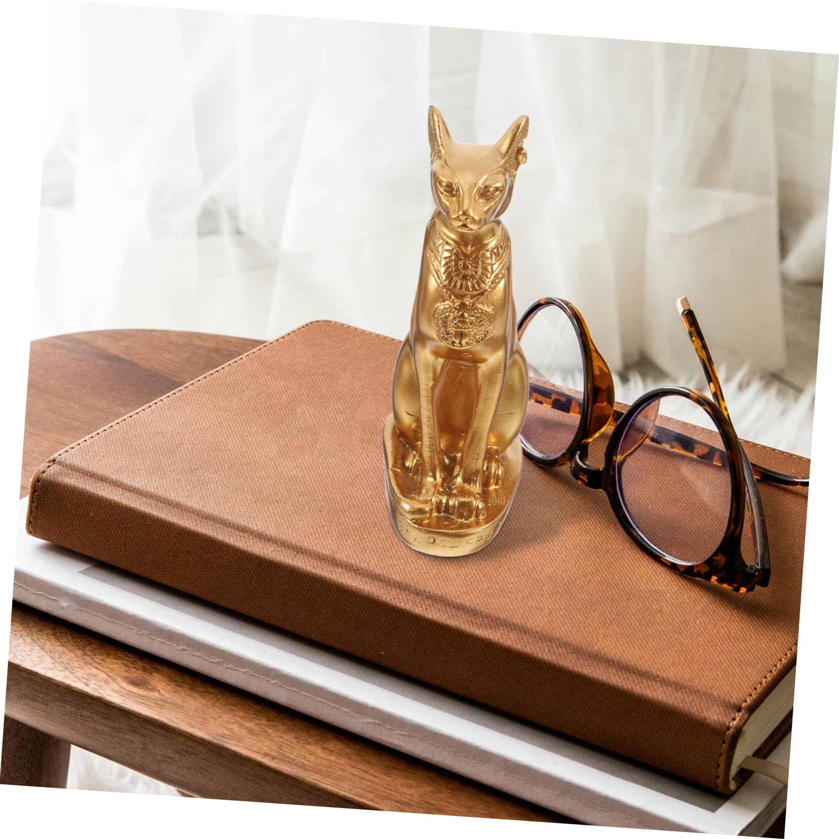 UKCOCO Resina Estatua de Gato Egipcio Bastet, Adorno Único Decorativo