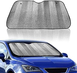AutokraftZ Premium Foldable Sunshade | Reflective Windshield Protector | 98% UV Block | Aluminum Foil Heat Insulation | Car, Van, SUV (51x23 inch) – Keep Your Vehicle Cool & Protected!