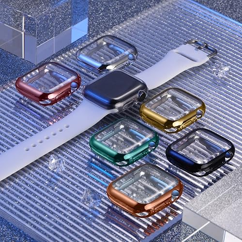 Miniatura 7 de GEAK Juego de 3 fundas para Apple Watch (1.65 o 1.73pulgadas), con suave protector de pantalla de alta sensibilidad HD y TPU y protección anticaídas
