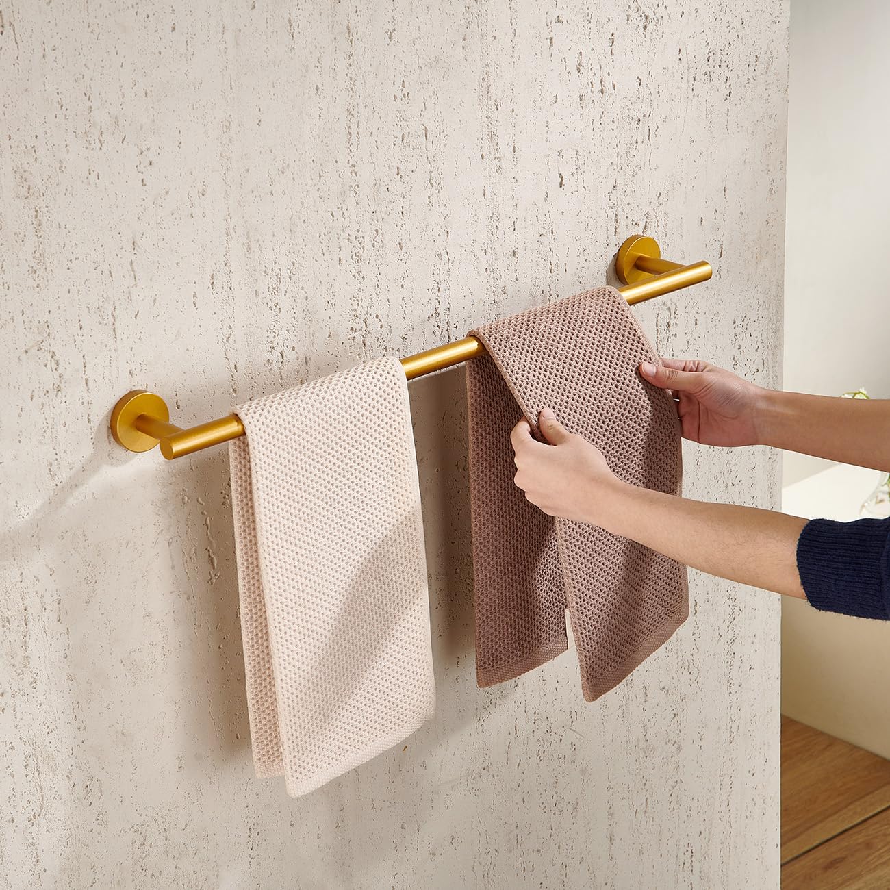 KLXHOME SUS 304 - Juego de accesorios de baño (4 piezas, acero inoxidable, montaje en pared)