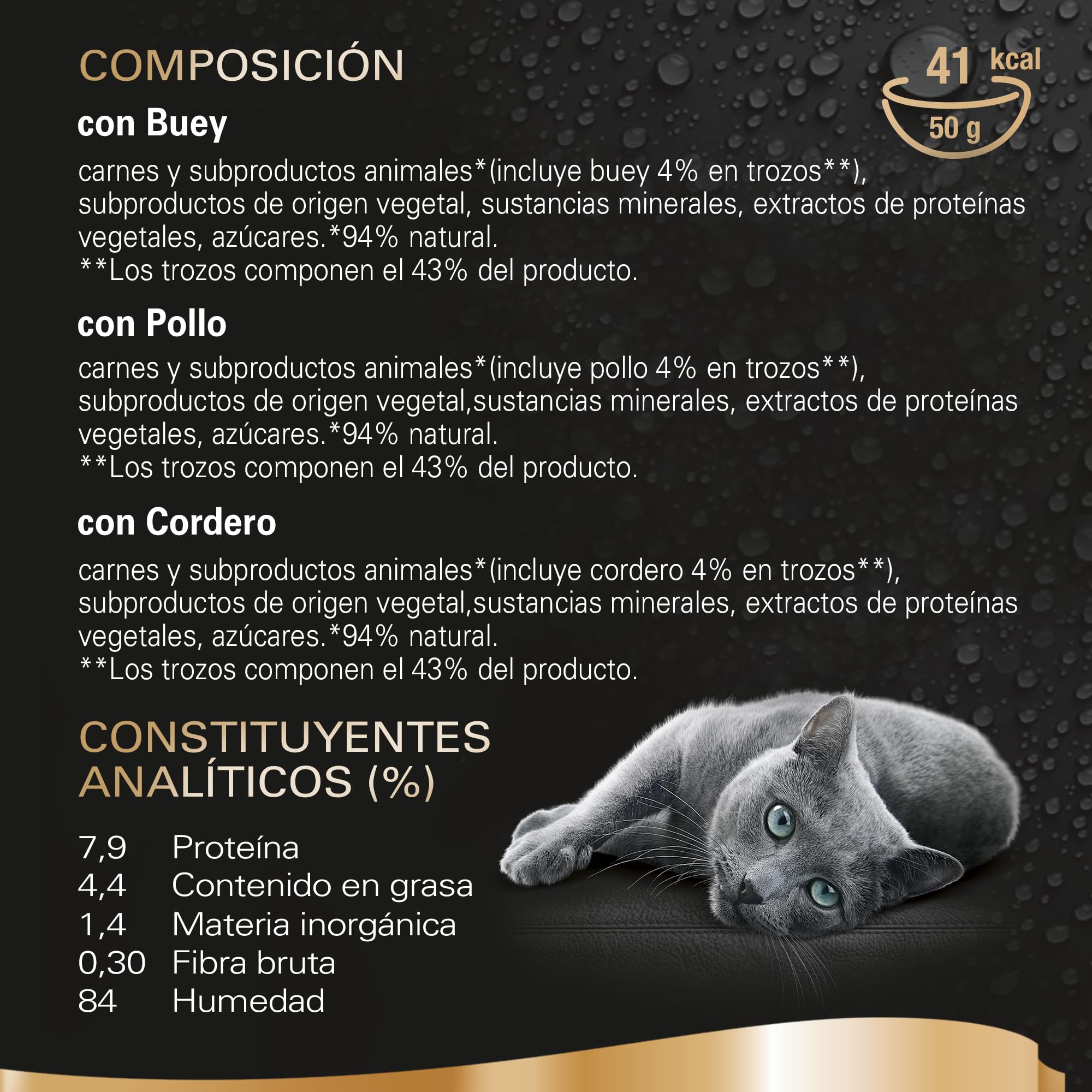 Sheba Délices du Jour Comida húmeda para Gatos, Sabor Carnes, Multipack (Pack de 12 x 6 bolsitas x 50g)