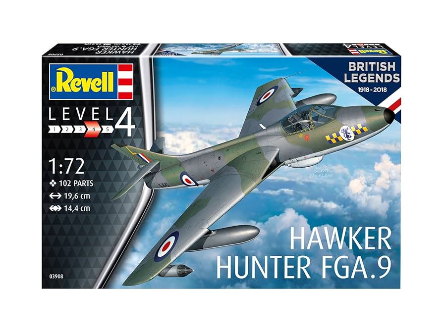 プラモデル完成機 1/48 ホーカーハンターFGA.9 ホーカー