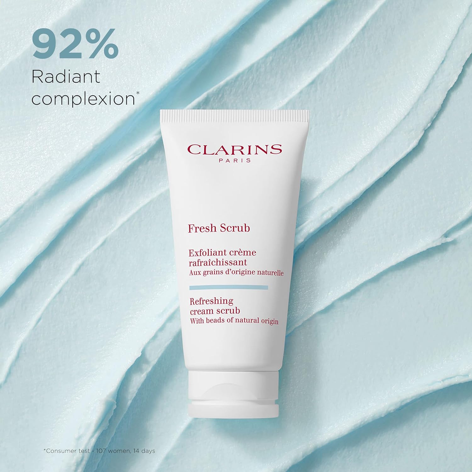 Clarins Fresh Scrub | Award-Winning | Refreshing, Cream-Gel Face Scrub With Natural Beads | Gently Exfoliates, Refreshes and Hydrates | Paraben-Free | SLS -Free | Mineral Oil Free | All Skin Types - Image 2