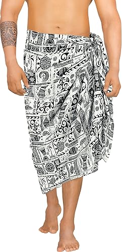 LA LEELA Trajes de baño estándar para hombre Sarong Pareo Beach Wrap