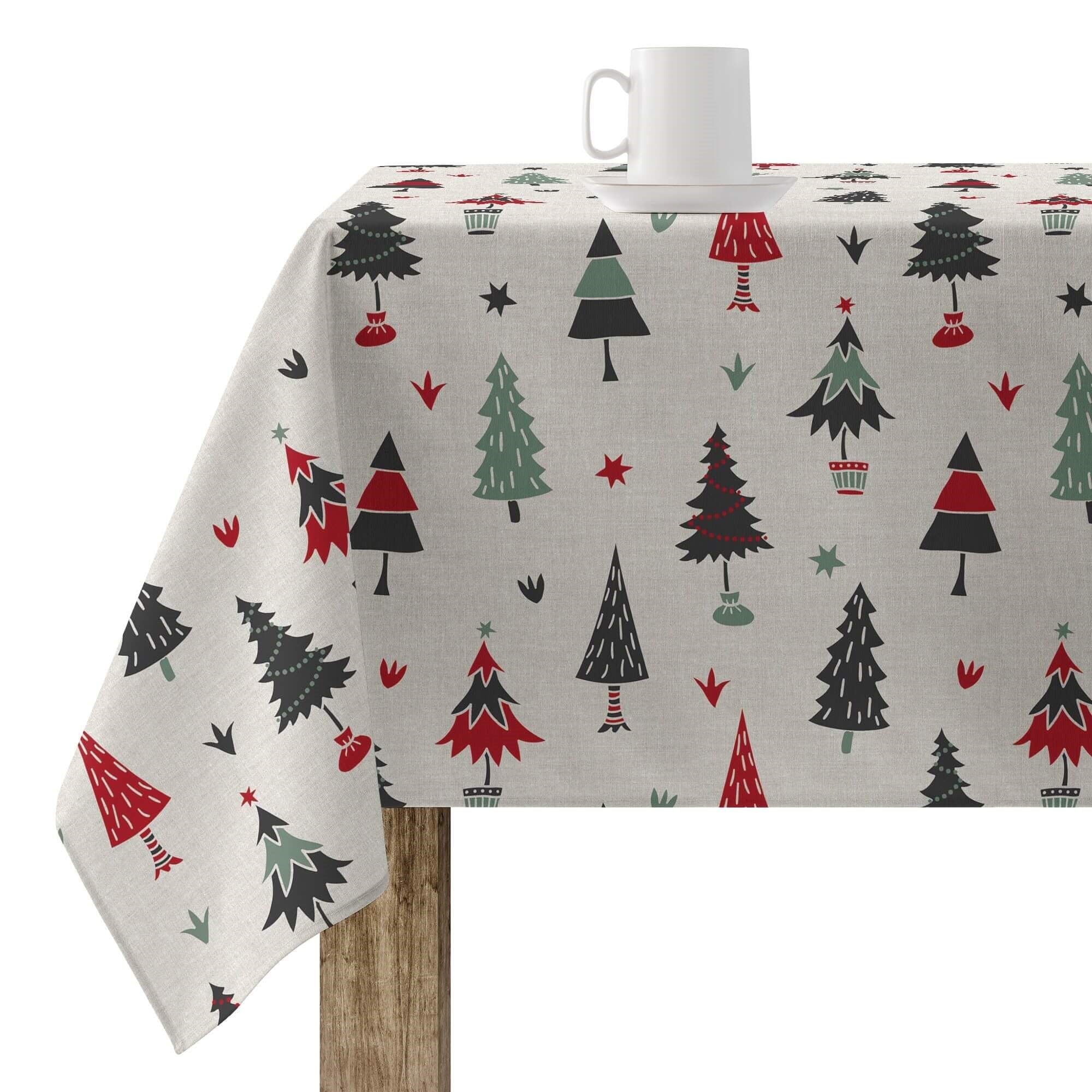 Belum Merry Christmas 82 Tablecloth 300 x 140 cm 100% Cotton Resin Coated Stain Resistant Non-Laminated