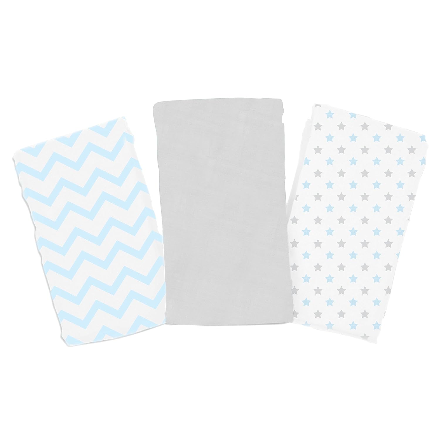 SwaddleMe Premium Muslin Blankets 3PK, Teal Chevron