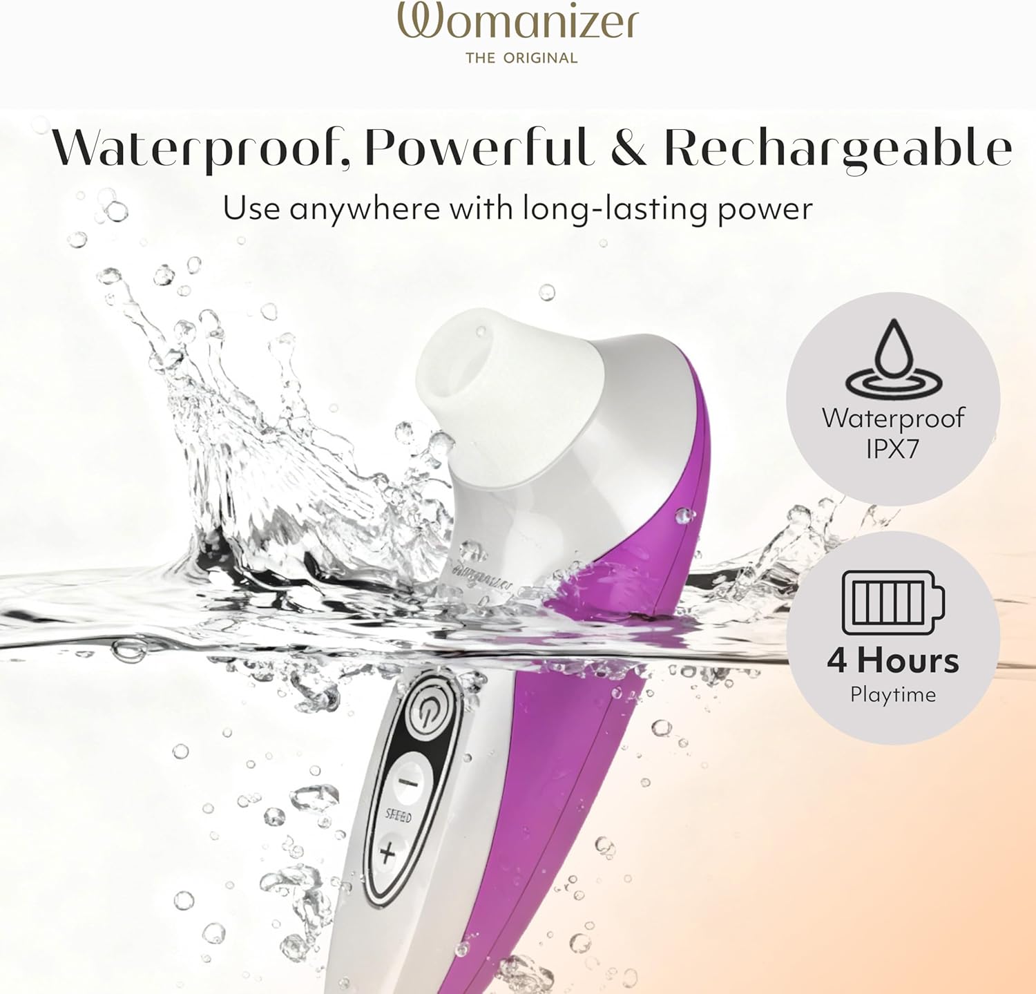 Womanizer Pro40 Clitoris Vibrator Sex Toy | Clit Stimulator with 6 Suction Speeds | Vibrating Dildo Adult Toys for Women | Clit Sucker Sexual Pleasure Tools for Women | Personal Massager | Magenta