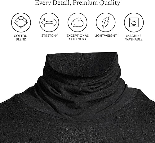 Miniatura 3 de Lands' End - Suéter ajustado, ligero, de cuello alto y manga larga para mujer