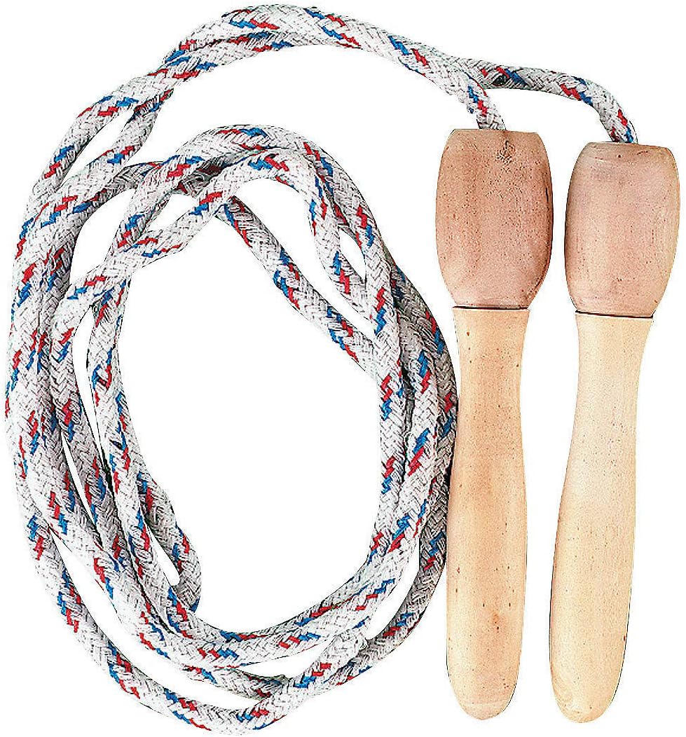 縄跳び 木製ハンドル付き おもちゃ 12本