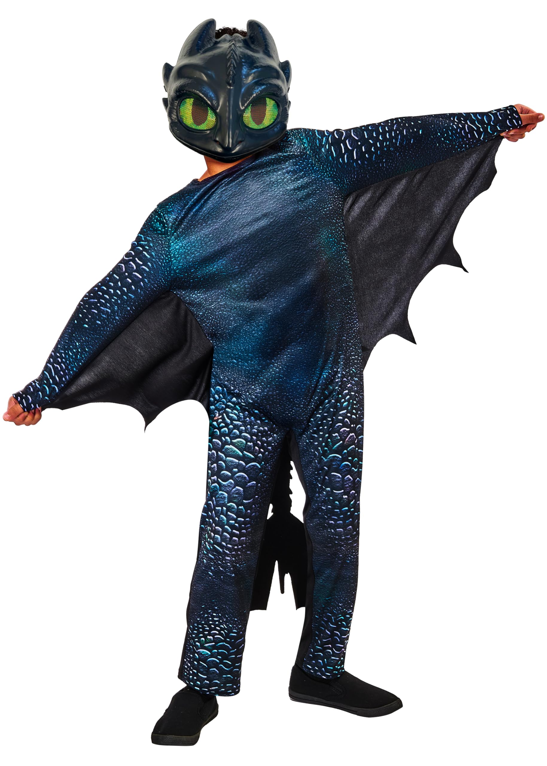 Rubies Official How To Train Your Dragon, Classic Toothless Child Costume, Kids Fancy Dress, Size Age 9-10 Years Halloween