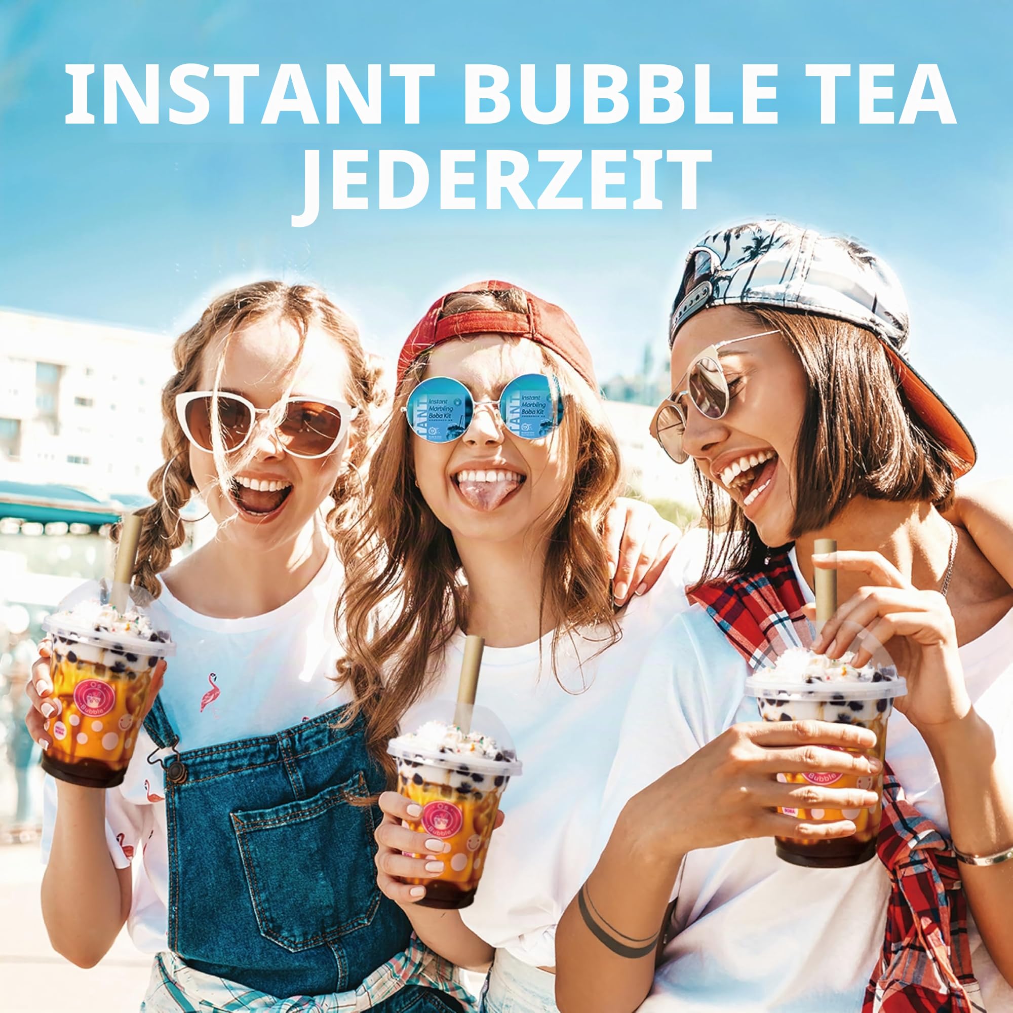 O's Bubble Boba Tea Kit - All in One Boba Kit for Tea Lovers - Party Kit for Boba Drinks - For Kids - 6 Servings Includes Cups, Straws, Stirrer (Variety Pack Upgrade)