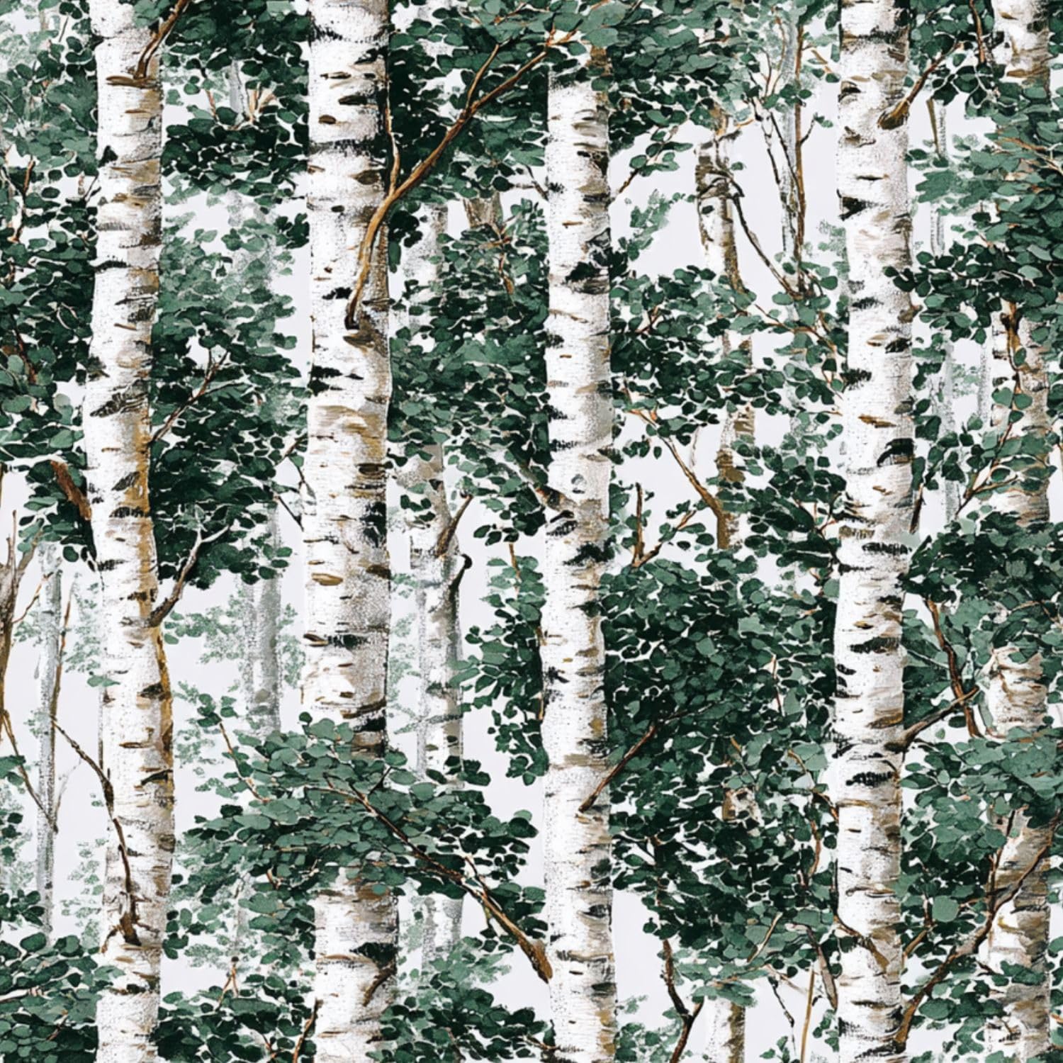 Peel and Stick Wallpaper Black White Simulation Bark Tree Waterproof Oil proof Birch Trees Self-Adhesive Wall Mural for Bedroom Renter Friendly Contact Paper Kitchen Nursery Bedroom 17.7in x 9.8ft