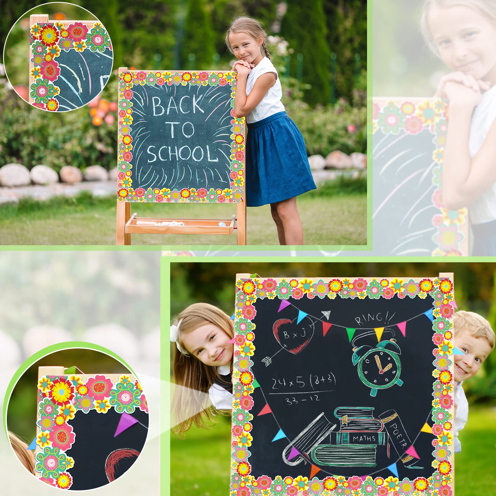 Pinnwand-Bordüre Mit Gänseblümchen – 21 M X 7,6 Cm, Gewellter Rand, Für Klassenzimmer, Büro & DIY-Deko