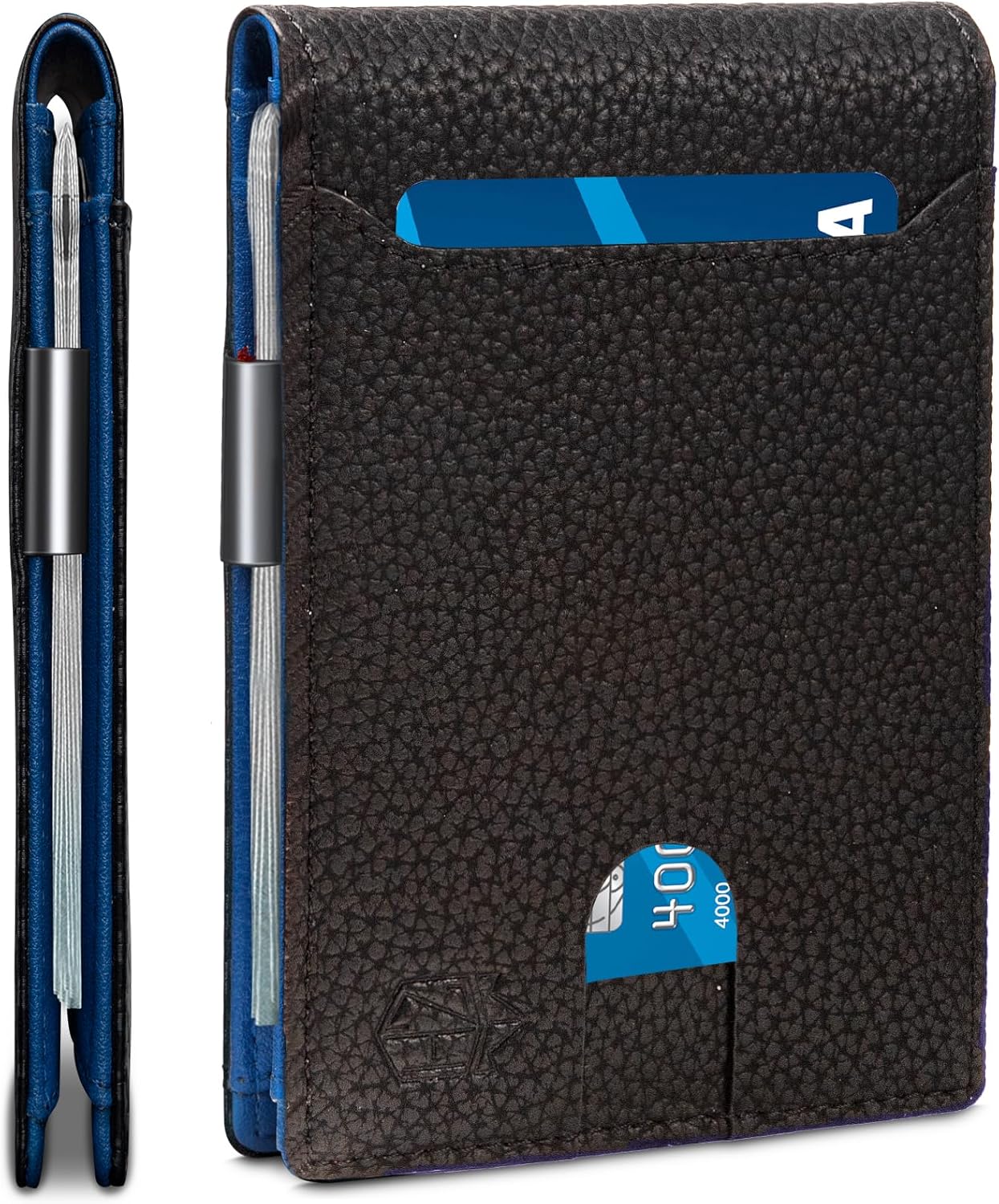 Zitahli Slim Wallets for Men - Leather Money Clip Mens Wallet - RFID Blocking Front Pocket Bifold Wallet - Minimalist Credit Card Holder with Gift Box