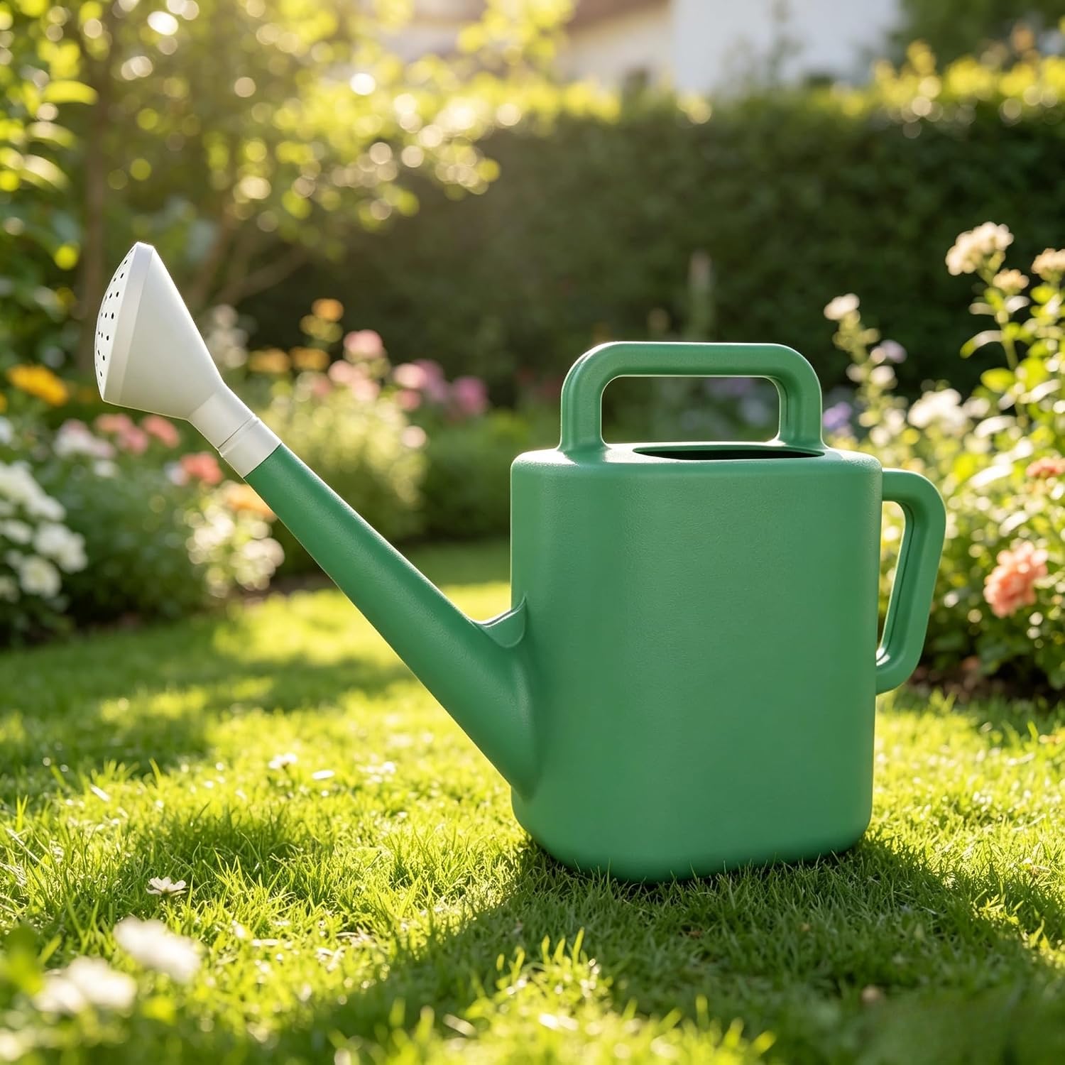 2 Gallon Resin Watering Can, Easy Pour Garden Watering Can with Top Handle