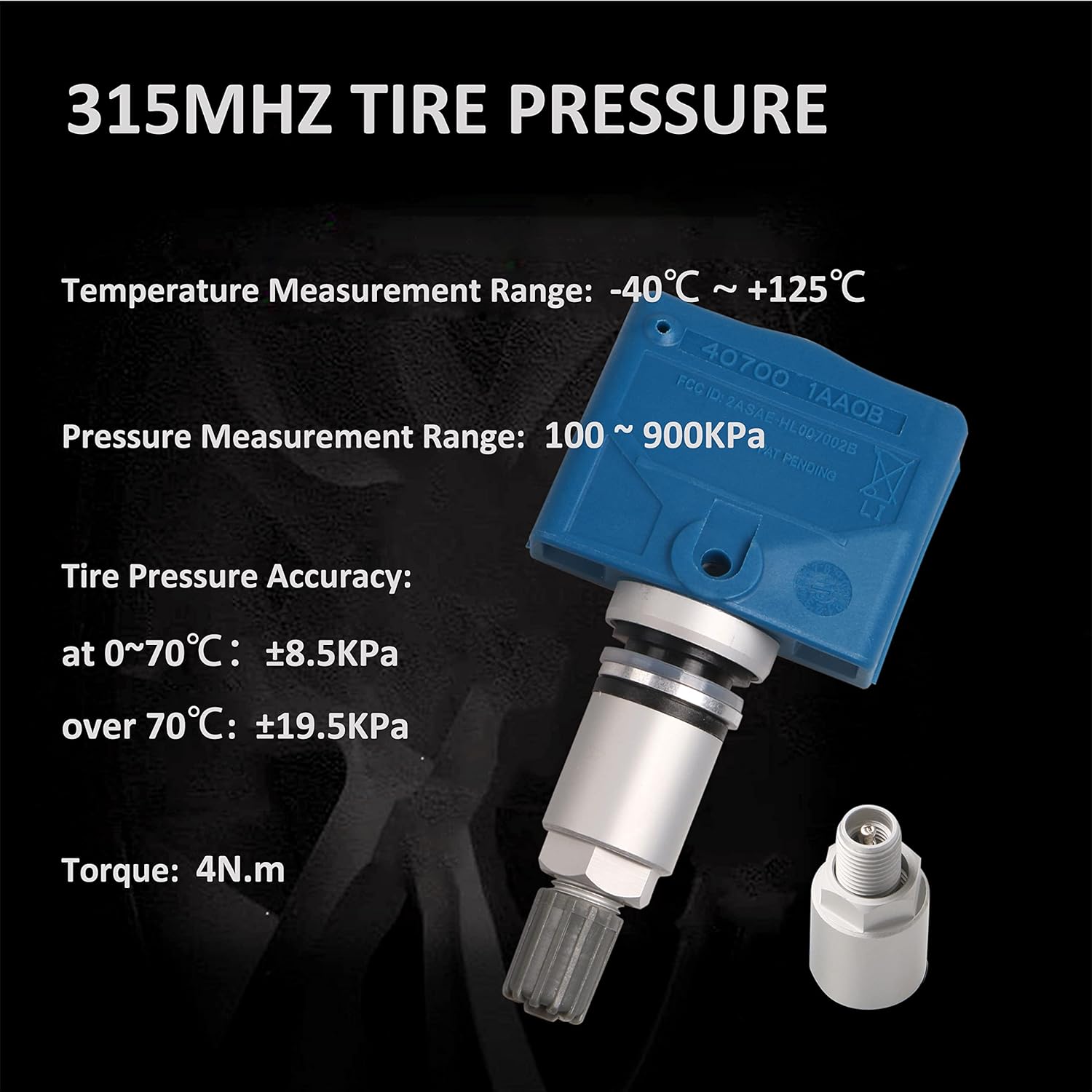 MOSTPLUS 407001-AAOD 40700-1AA0B Tire Pressure Monitoring System Sensor (TPMS) 315MHZ Compatible for 2006-2013 Nissan Titan Murano(Set of 4)