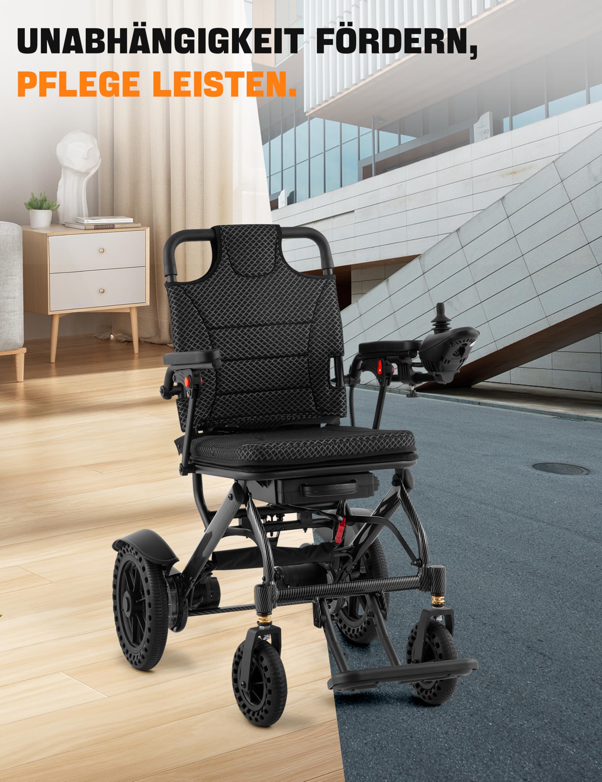 Silla de ruedas eléctrica plegable ligera, sillas de ruedas eléctricas, alcance de 20 km, sistema de frenado doble, neumáticos a prueba de pinchazos de hasta 120 kg, andador eléctrico para personas