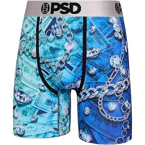 PSD Underwear Men's Stretch Elastic Wide Band Boxer Brief Underwear Bottom | Breathable, 7 inch Inseam |