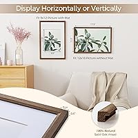 Vista 519 de Fun Memories Portarretratos de metal de 16 x 20 pulgadas con paspartú de 11 x 14 pulgadas, acabado de aluminio cepillado, parte delantera de vidrio