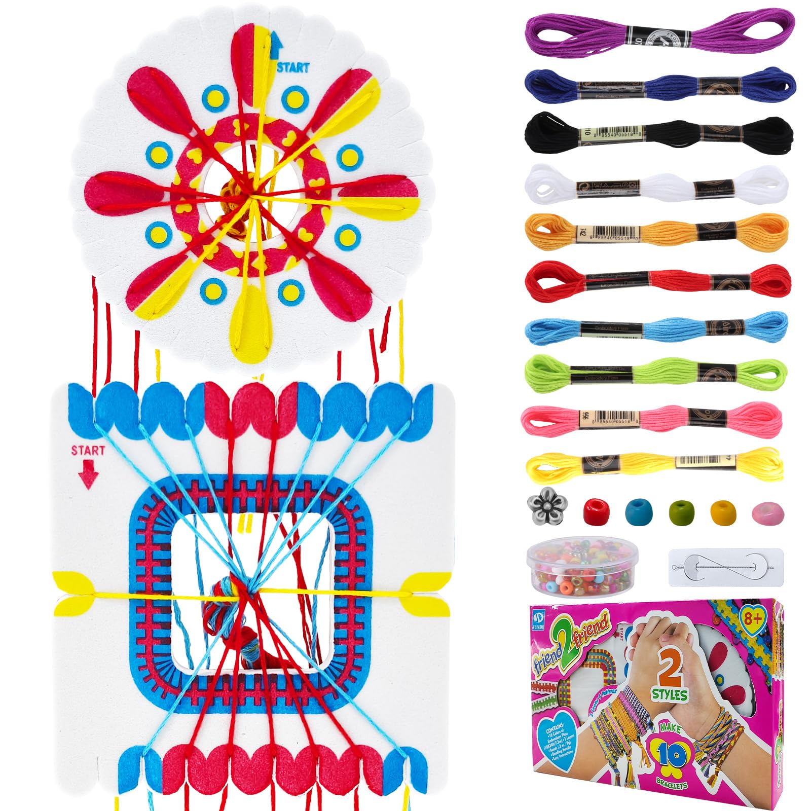 Kazaigou Jouet De Fabrication De Bracelets Pour Filles 6-12 Ans, DIY Artisanat Et Art Bijoux Kit D'outils, Cadeau D'anniversaire Pour Enfants