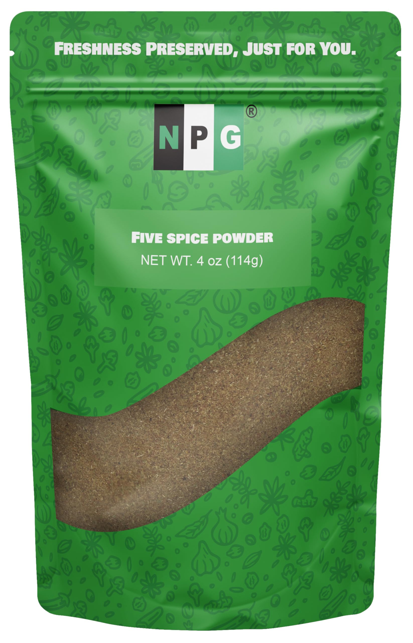 NPG Authentic Chinese Five Spice Powder 4 Ounces, Gluten Free, All Natural Ground Chinese 5 Spice Powder, No Preservatives No MSG, Mixed Spice Seasoning for Asian Cuisine & Stir Fry