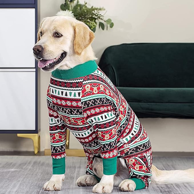 Pijama Navideño para Perro Santa Claus Mascota Grande miniatura 2