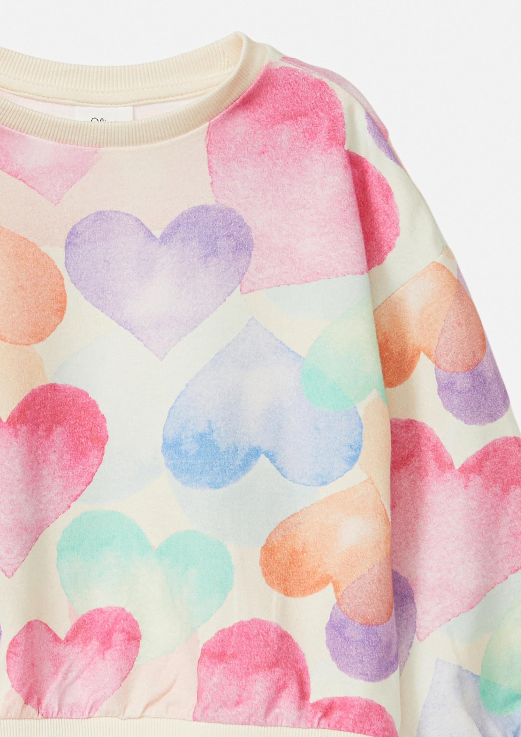 s.Oliver Mädchen 2176137 Sweatshirt mit Allover Print (1er Pack)
