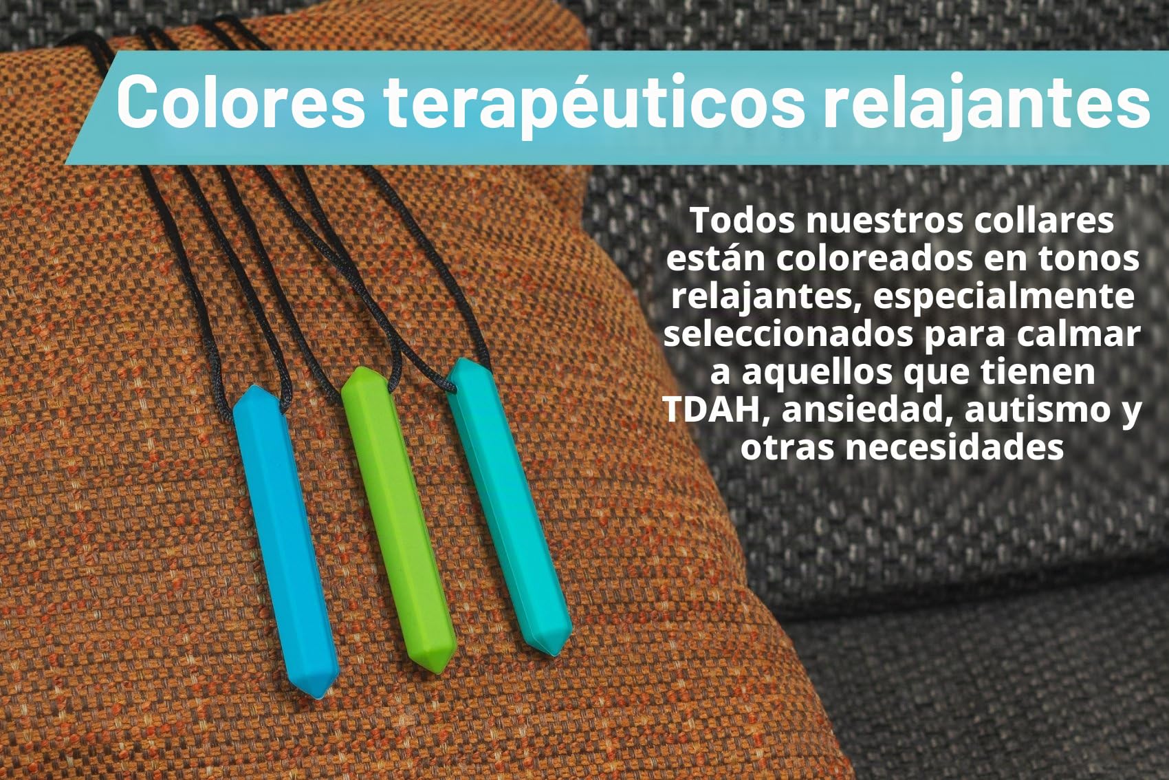 Tilcare Chew Chew Colgante (8 paquetes) - Lo mejor para niños o adultos a los que les gusta morder o tienen autismo - Colgante de silicona para masticar - Colgante masticable para niños y niñas