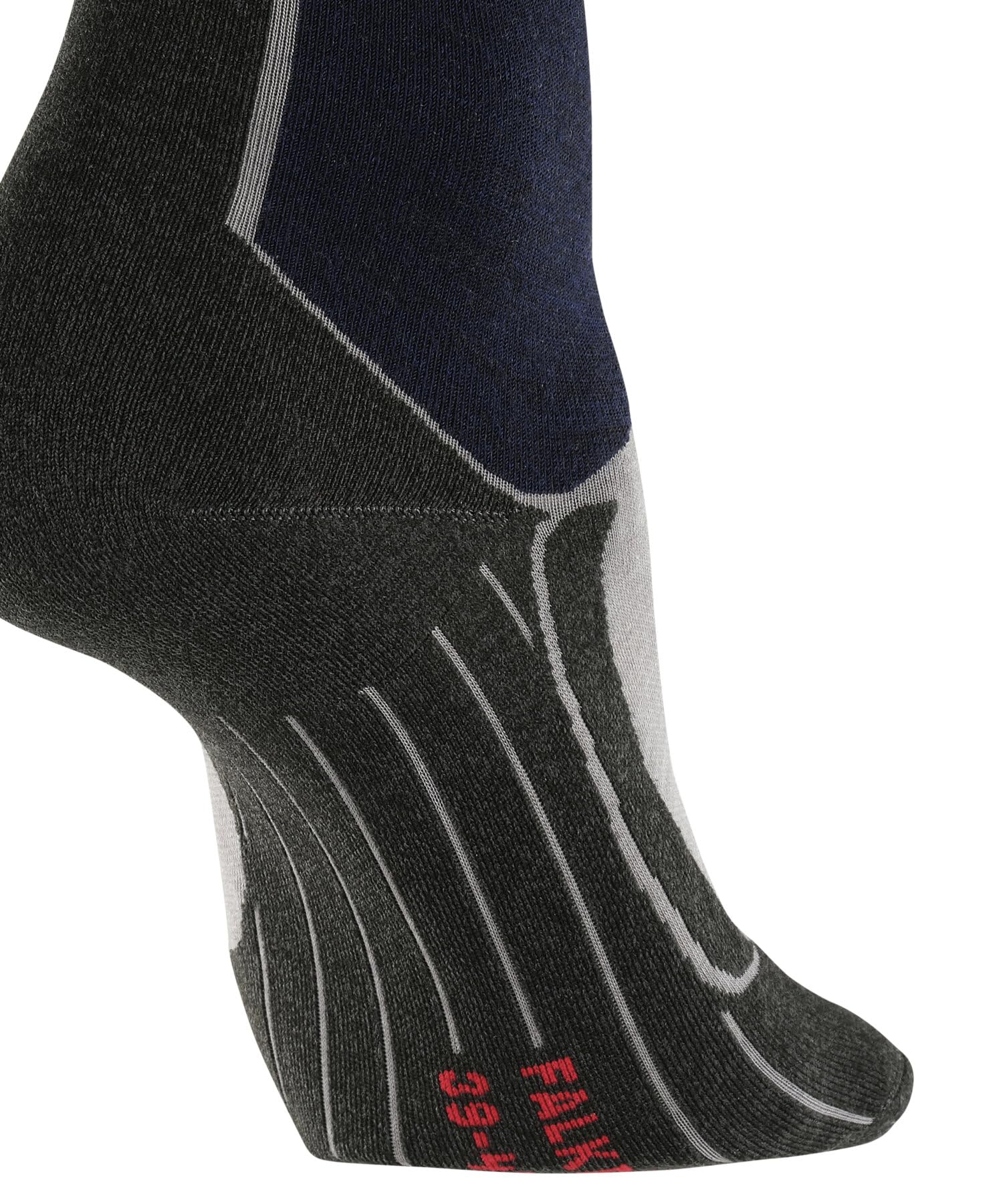 FALKE Kobiety Skarpety narciarskie SK6 Pro W Kh Wełniany materiał funkcjonalny Lyocell ciepłe supercienkie1 Para, Szary Mid Grey Melange 3539, 39-40