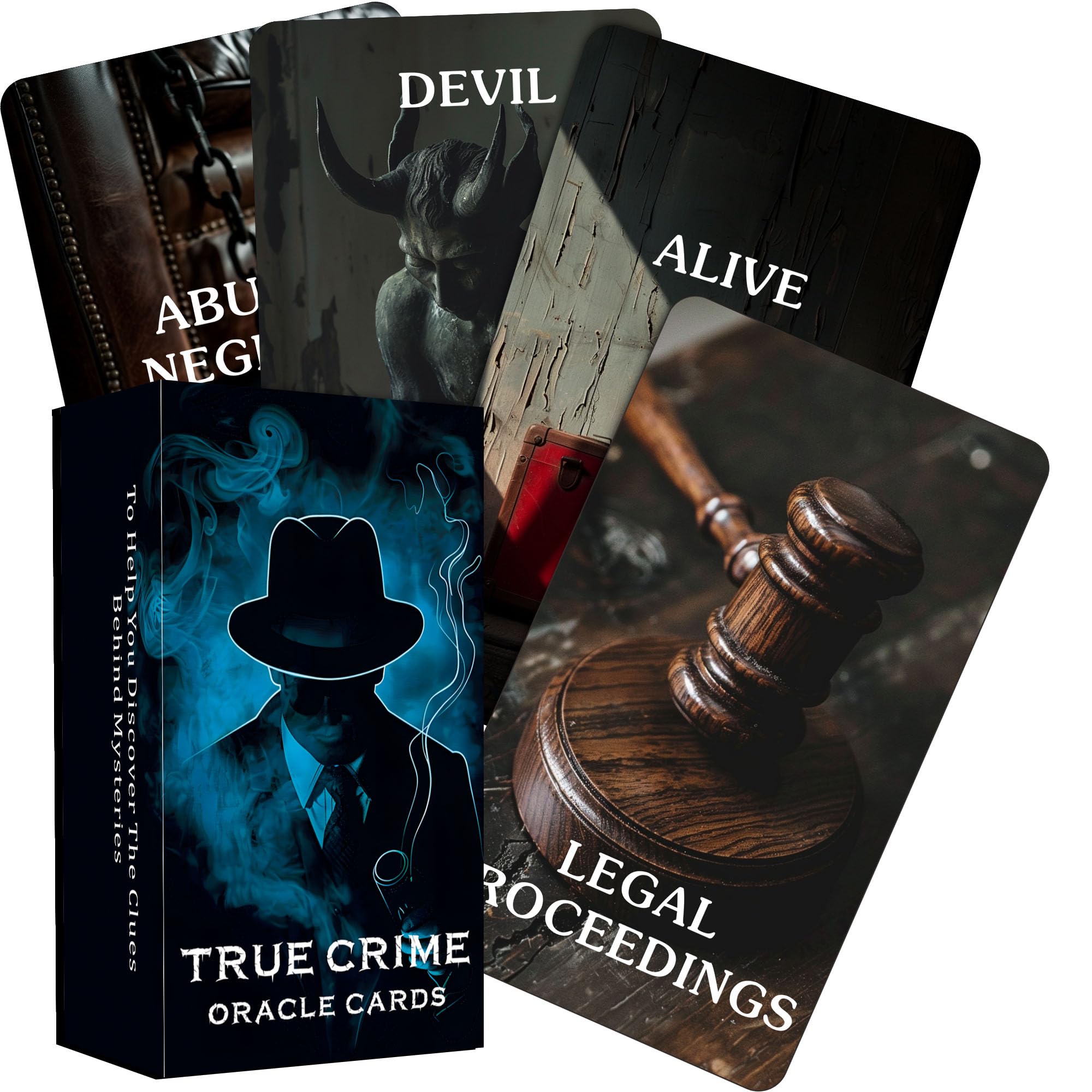 soulme True Crime Clues Oracle Cards, Conspiracy Oracle Deck, 80 Cards Oracle Cards for Beginners