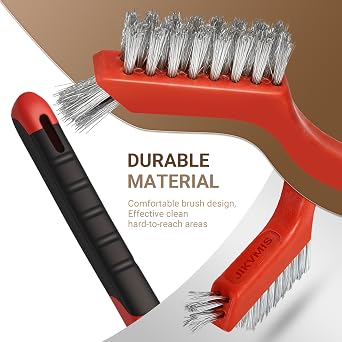 12 Pieces Stainless Steel Wire Brush Set, Stainless Steel Bristles for Cleaning Welding Slag and Rust,Scratch Brush with Mini Head & Hanging Hole for Everyday Cleaning