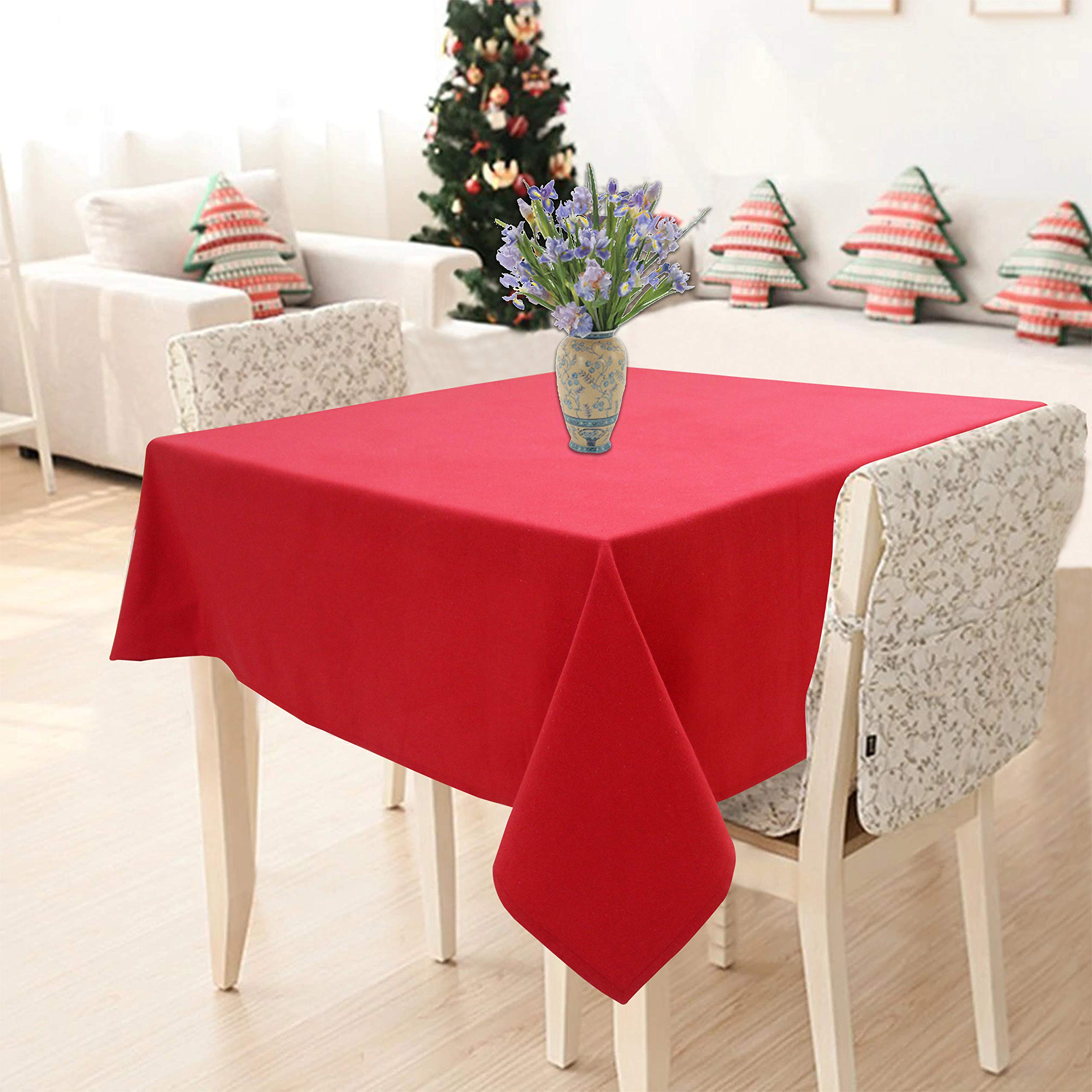 Airwill 100% Cotton Solid Pattern 2 Seater Square Table Cover Sized, 36x36 inches (Red, Pack of 1)-picture-20