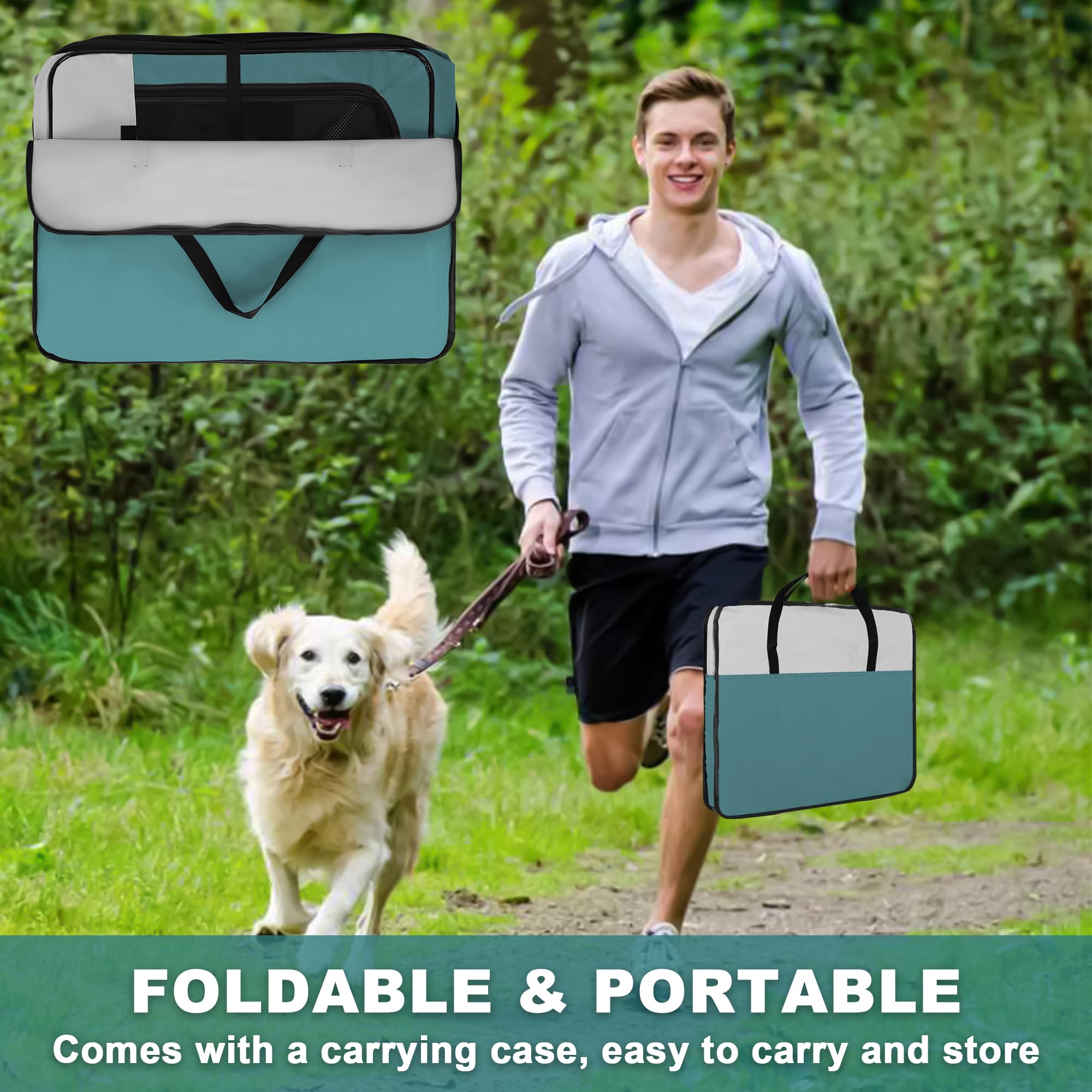 Akinerri Dog Playpen, Foldable Puppy Pet Exercise Kennel with Removable