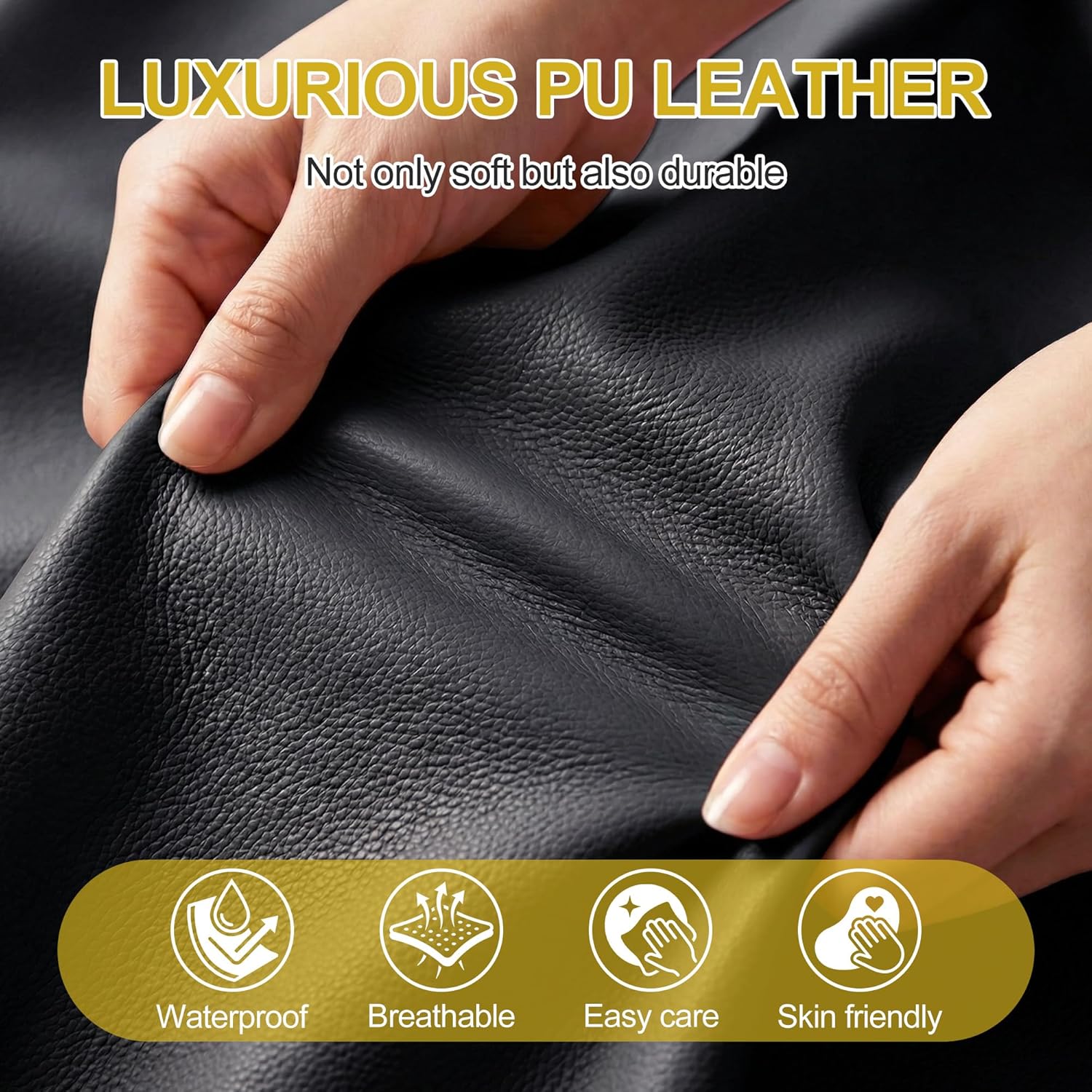 KIGOTY Pedicure Chair No Plumbing,Reclining Pedicure Station Unit with Adjustable Height and 360 Swivel,Hydraulic Foot Spa Chiar with Footrest and Massage Foot Bath (Black-Gold & Pillow)