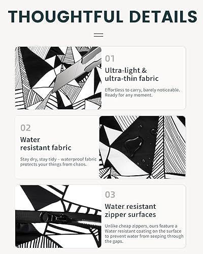 Miniatura 4 de Mochila de senderismo de bolsillo, patrones de moda, ligera, 2.8 onzas, mochila resistente al agua para mujeres y hombres para acampar (remolino