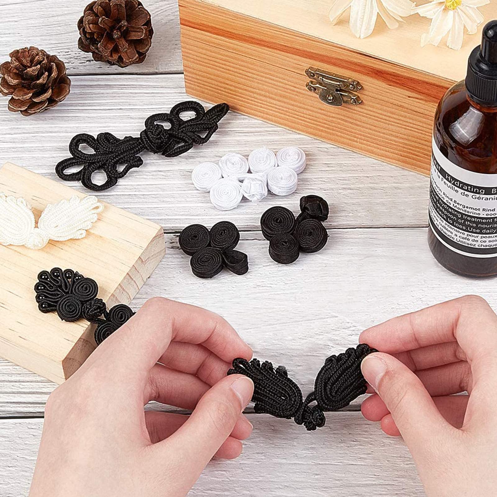 Lot De 10 Paires De Boutons De Nœud Chinois Faits À La Main Boutons De