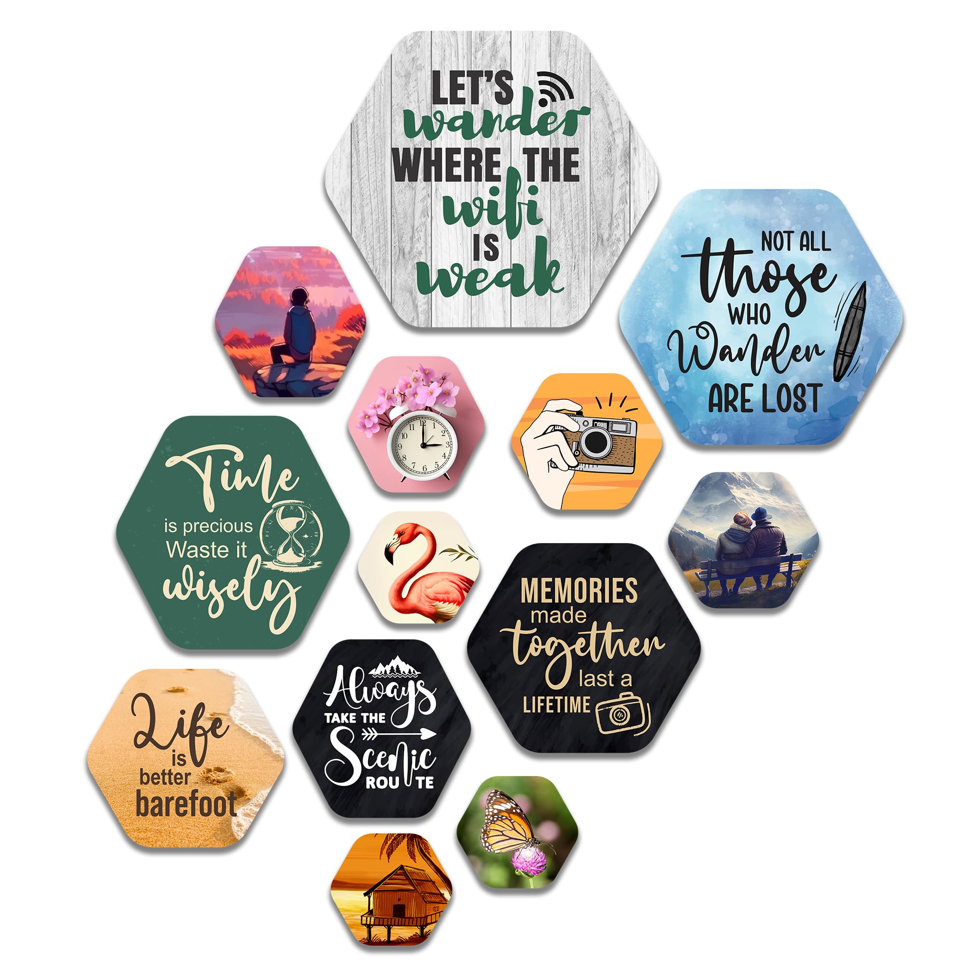 Artvibes Mandala Pattern Hexagon Shape MDF Wooden Wall Decor -7 Artvibes Mandala Pattern Hexagon Shape MDF Wooden Wall Decor -7