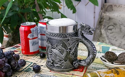 Miniatura 7 de Taza medieval de D&D Dragon Game of Thrones Merchandise de 21 oz grandes jarras de cerveza vikingas taza de café taza de regalo para coleccionista