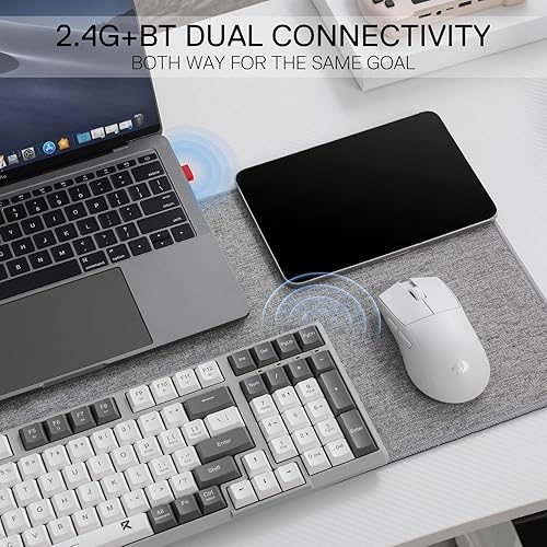 Miniatura 3 de Redragon BK7114 - Teclado inalámbrico de computadora de perfil bajo, 98 teclas, teclado delgado de mecanismo de tijeras de oficina con conexión