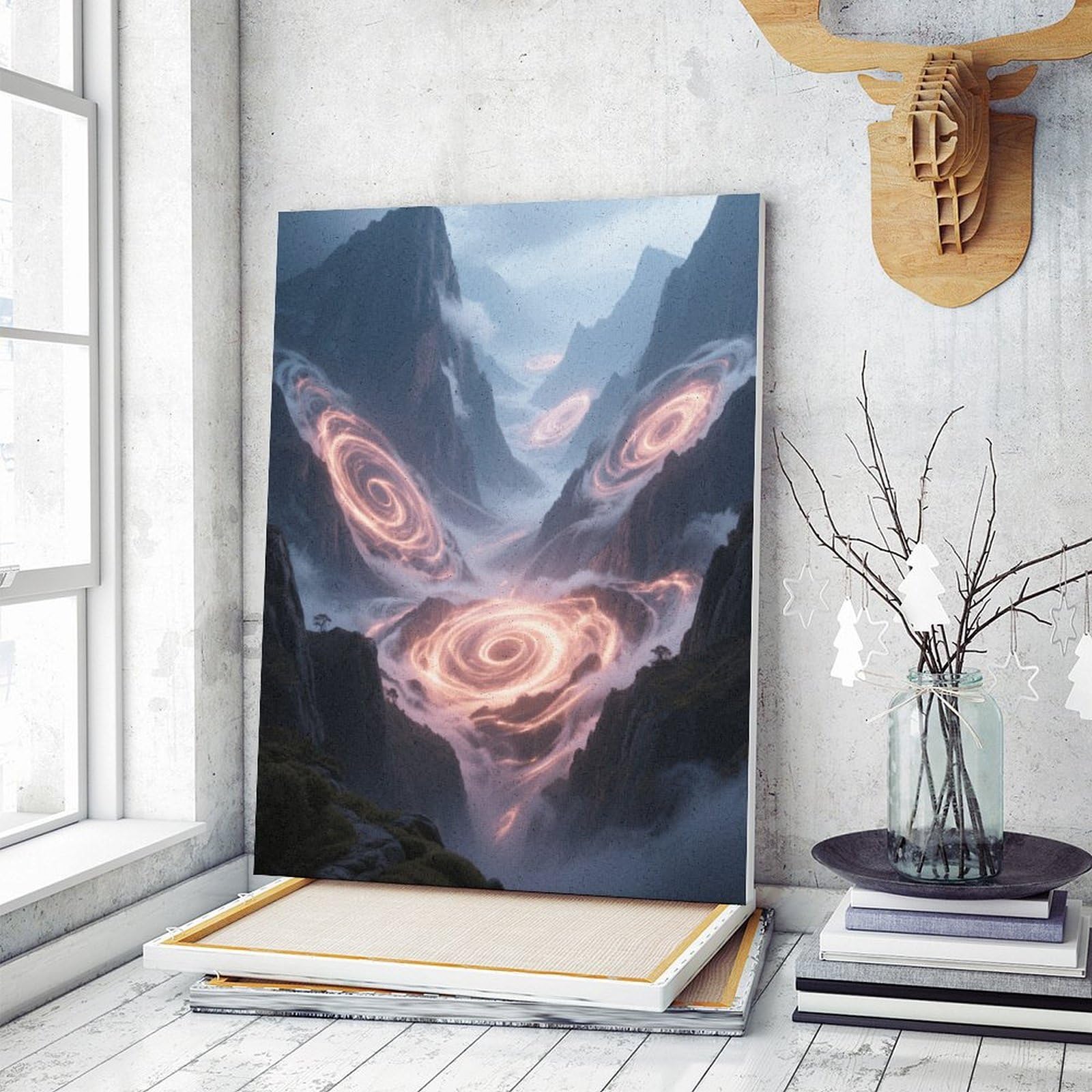 KOAYUBFC Mysterious Valley Malen nach Zahlen Kit für Erwachsene Anfänger Erwachsene Malen nach Zahlen Kits auf Leinwand DIY Acryl Ölfarben Malerei mit Pinseln als Geschenk Home Wall Decor