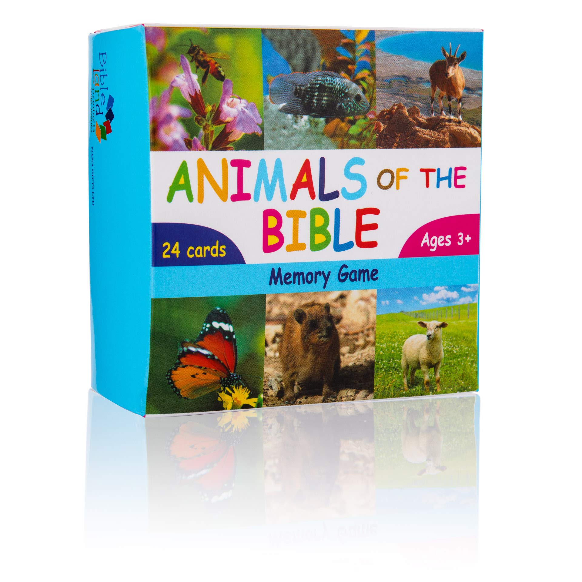 Biblical Animals Memory Card Game - Old Testament Educational Kids Activity with 24 Play Cards. Original Kids Learning Gift for Ages 3 and Up.