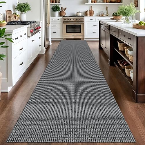 Miniatura 292 de IOHOUZE Alfombra lavable de 4 x 6 pies con parte trasera de goma antideslizante tejida para interiores y exteriores, alfombra para entrada