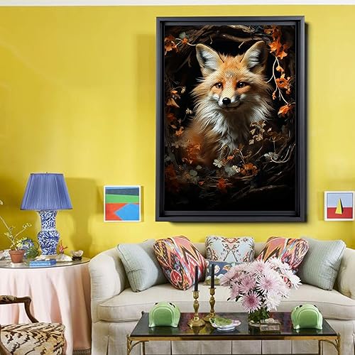 Miniatura 2 de Sleeping Fox Art Print, Fantasy Art Poster, Woodlands Art Forest Art Print, Fox Painting, Cute Fox Art, Fox Art Print