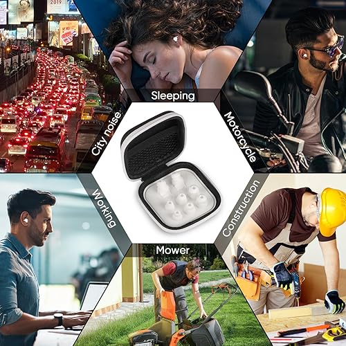 Miniatura 8 de Tapones para los oídos para dormir con 8 almohadillas para los oídos en XSSML, tapones para los oídos con cancelación de ruido, protección auditiva