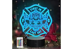 3D Firefighter Night Light