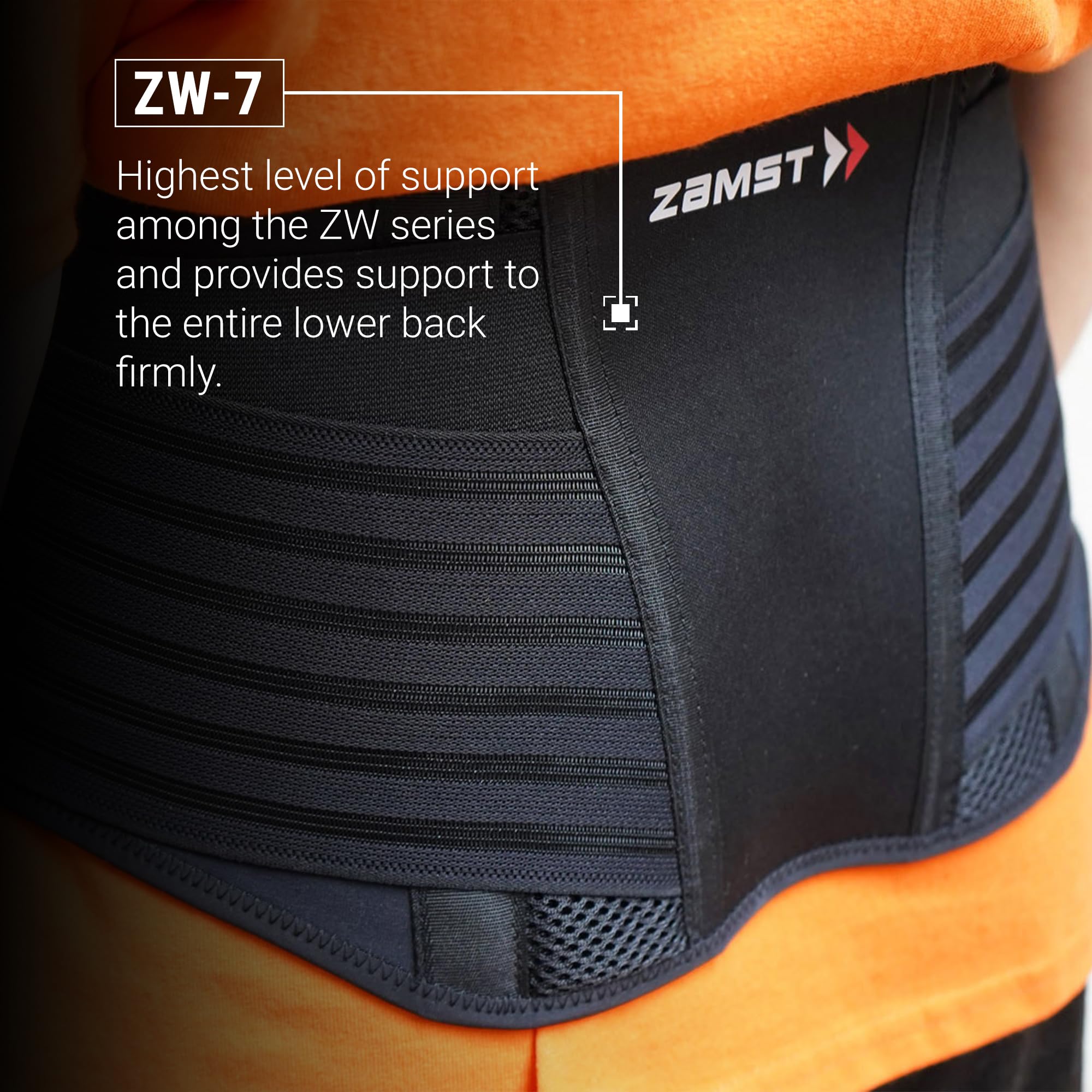 Zamst ZW-7 New L Orteza Dorosły Unisex, Czarny, L